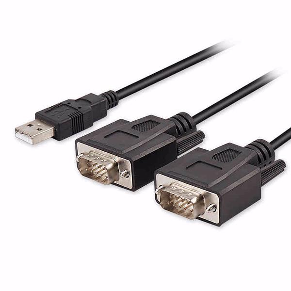 USB ke kabel penukar siri Dual USB To Dual Serial Converter Cable